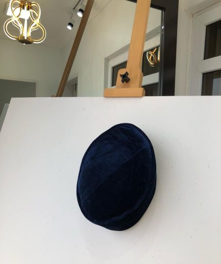 African Traditional Navy Blue velvet ceremonial hat