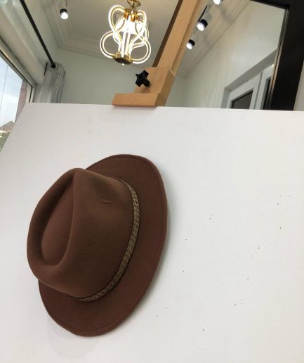 A Dark Chocolate Brown Mens Fashion Hat