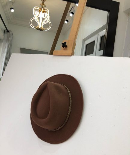 A Dark Chocolate Brown Mens Fashion Hat