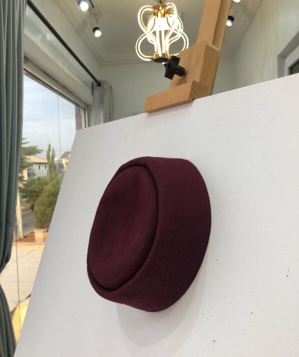 An African Traditional Burgundy Wool Hat