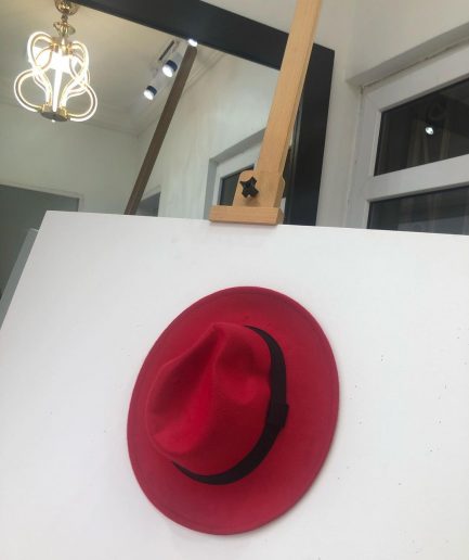 A Maroon Red Mens Fashion Hat
