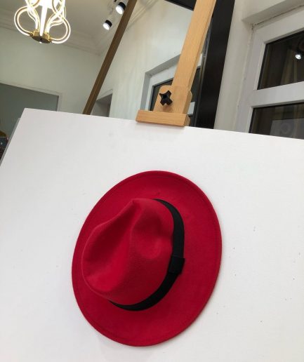 A Maroon Red Mens Fashion Hat