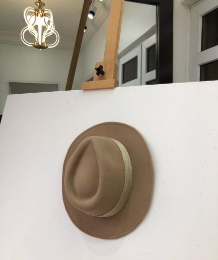 A Light Cream Brown Mens Fashion Hat