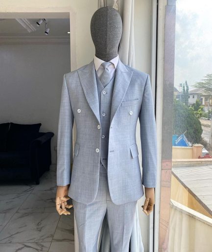 A Bespoke reloaded “peaky blinders” Irish blue Peak lapel suit