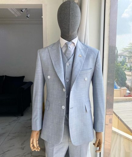 A Bespoke reloaded “peaky blinders” Irish blue Peak lapel suit