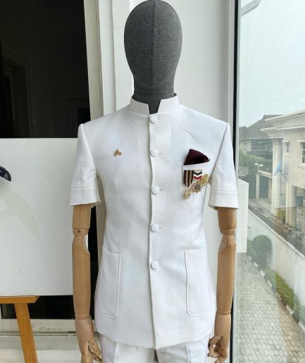 An Ivory White “French” Safari Suit.