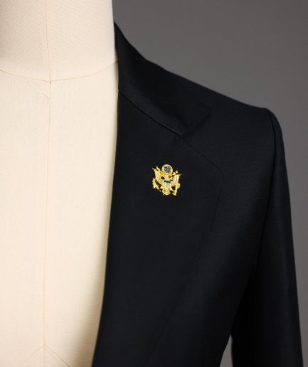 A Charcoal Black Notch Lapel Suit.