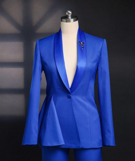 A Cobalt Blue, Shawl Lapel Suit.