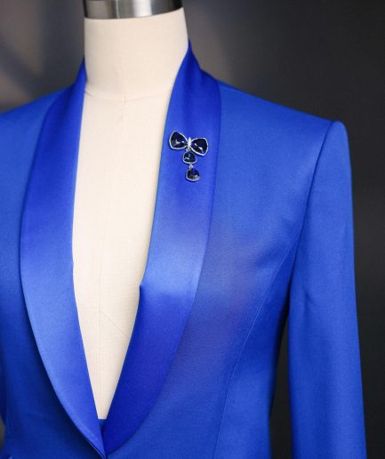 A Cobalt Blue, Shawl Lapel Suit.