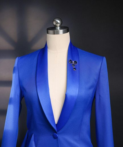 A Cobalt Blue, Shawl Lapel Suit.