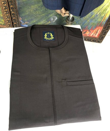 A Coffee Brown Invisible Flap African Senator Kaftan