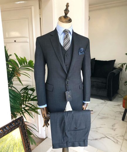An “Irish” Grey Notch Lapel corporate suit.