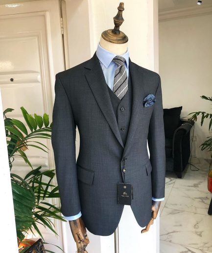 An “Irish” Grey Notch Lapel corporate suit.