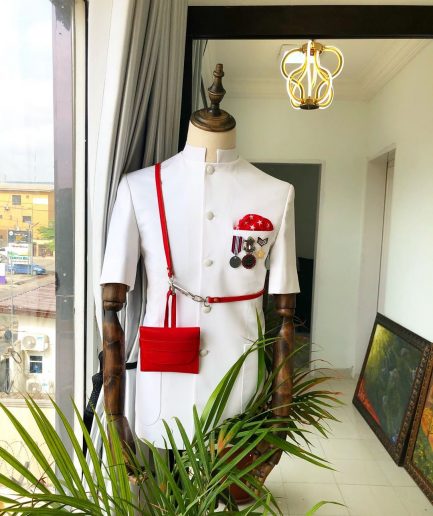 A White Bespoke Casual “French Safari” Suit