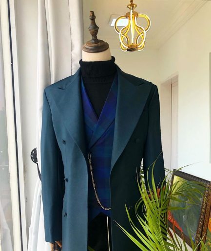 An Emerald Green “Battle Of Stalingrad” Trench Corporate Peak Lapel Suit