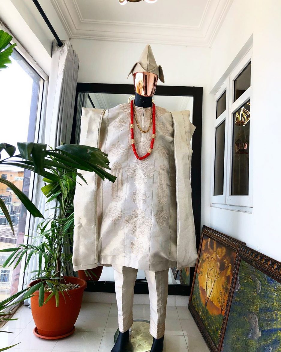 Champagne Gold Agbada, agbada style & design.aso oke