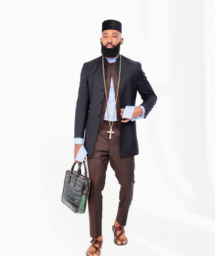 A Brown African Kaftan 4 Piece