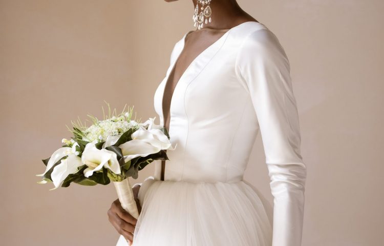 bespoke bridal suit and wedding gown
