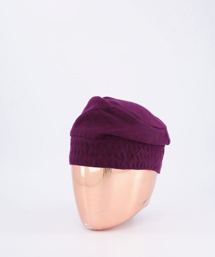 A Purple Aso Oke Yoruba Traditional Hat