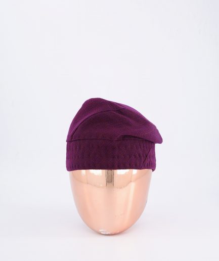 A Purple Aso Oke Yoruba Traditional Hat