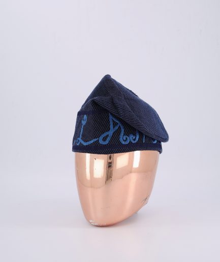 A Navy Blue Yoruba Traditional Fila