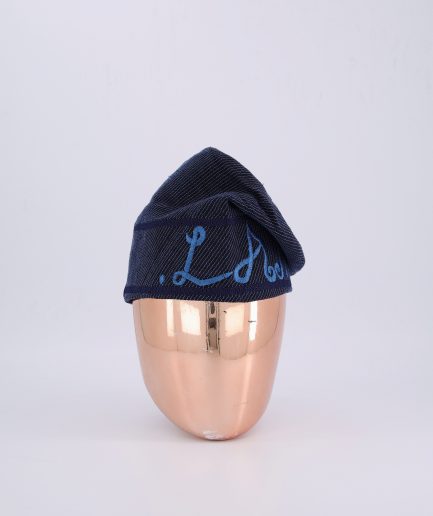 A Navy Blue Yoruba Traditional Fila