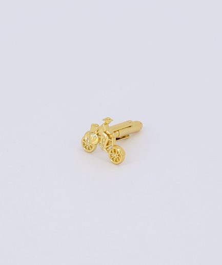 A Medium Gold -Toned Bicycle Cufflink