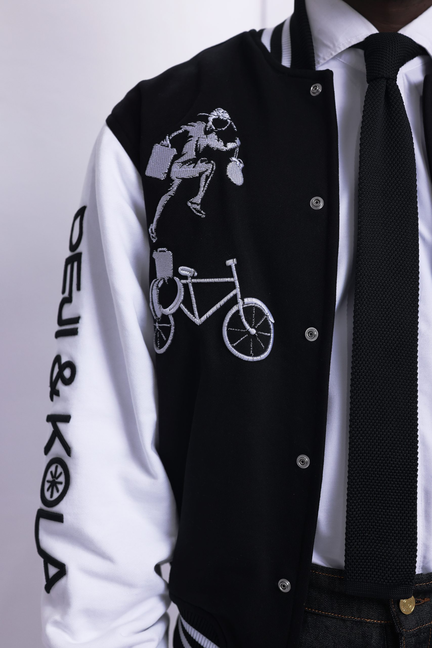 Black & White Varsity Jacket