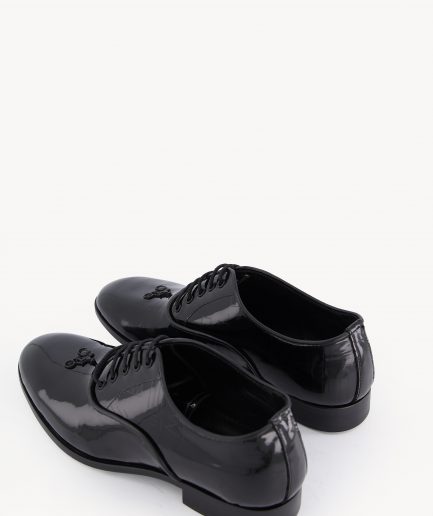 DKDB 08 - Black leather Derby shoe