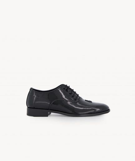 DKDB 08 - Black leather Derby shoe