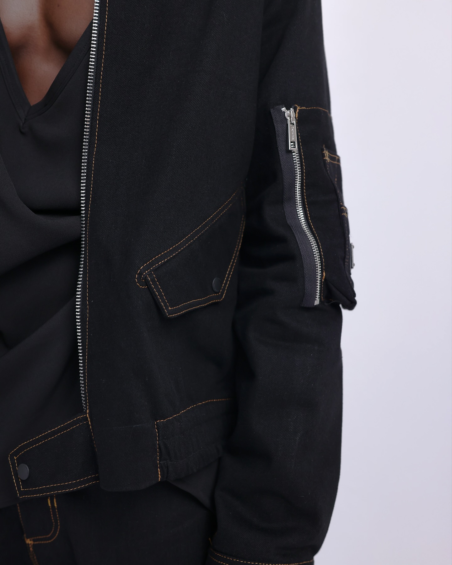 Shop Charcoal Black Denim Jacket – The UC3 - LK 6| Deji&Kola
