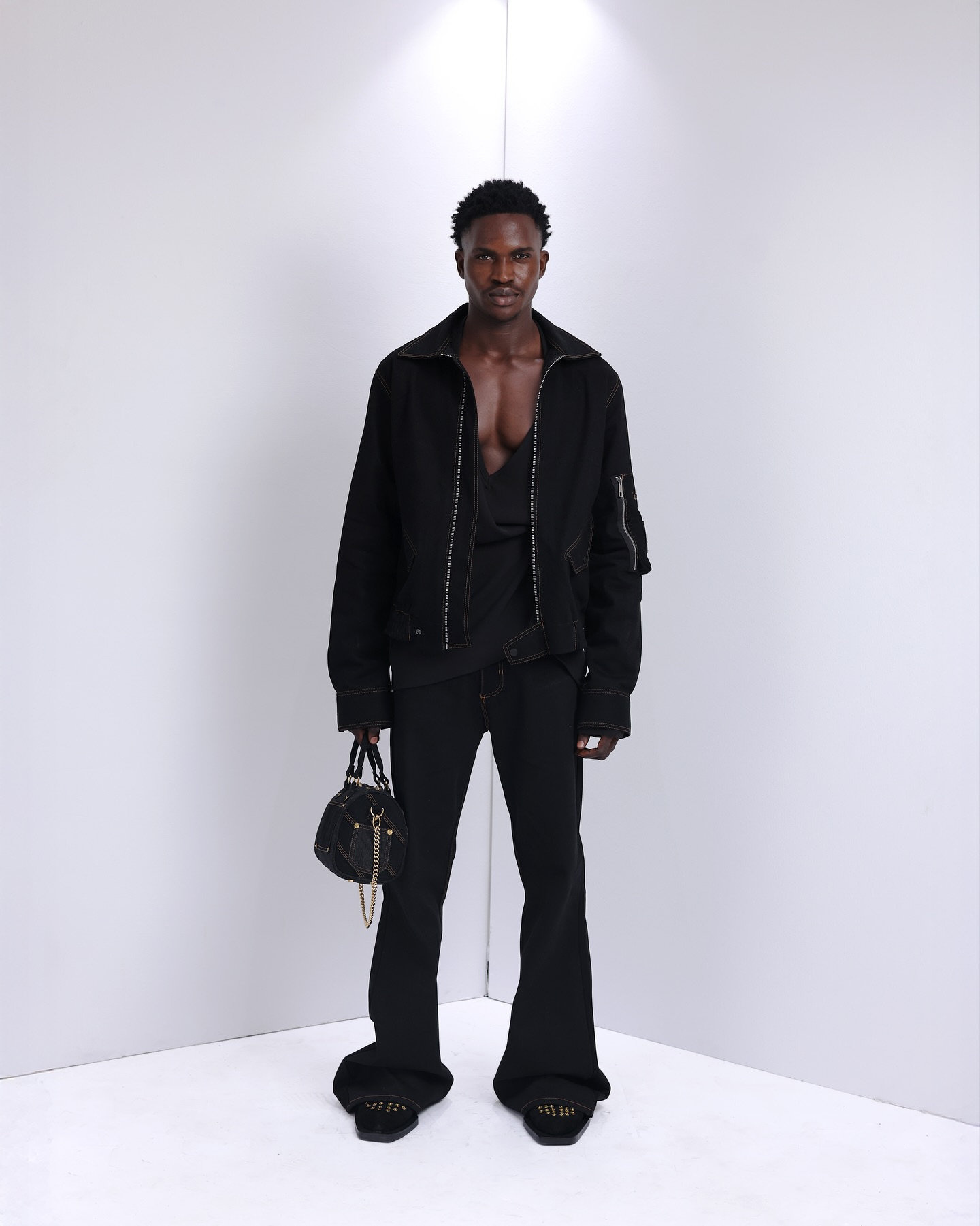 Shop Charcoal Black Denim Jacket – The UC3 - LK 6| Deji&Kola