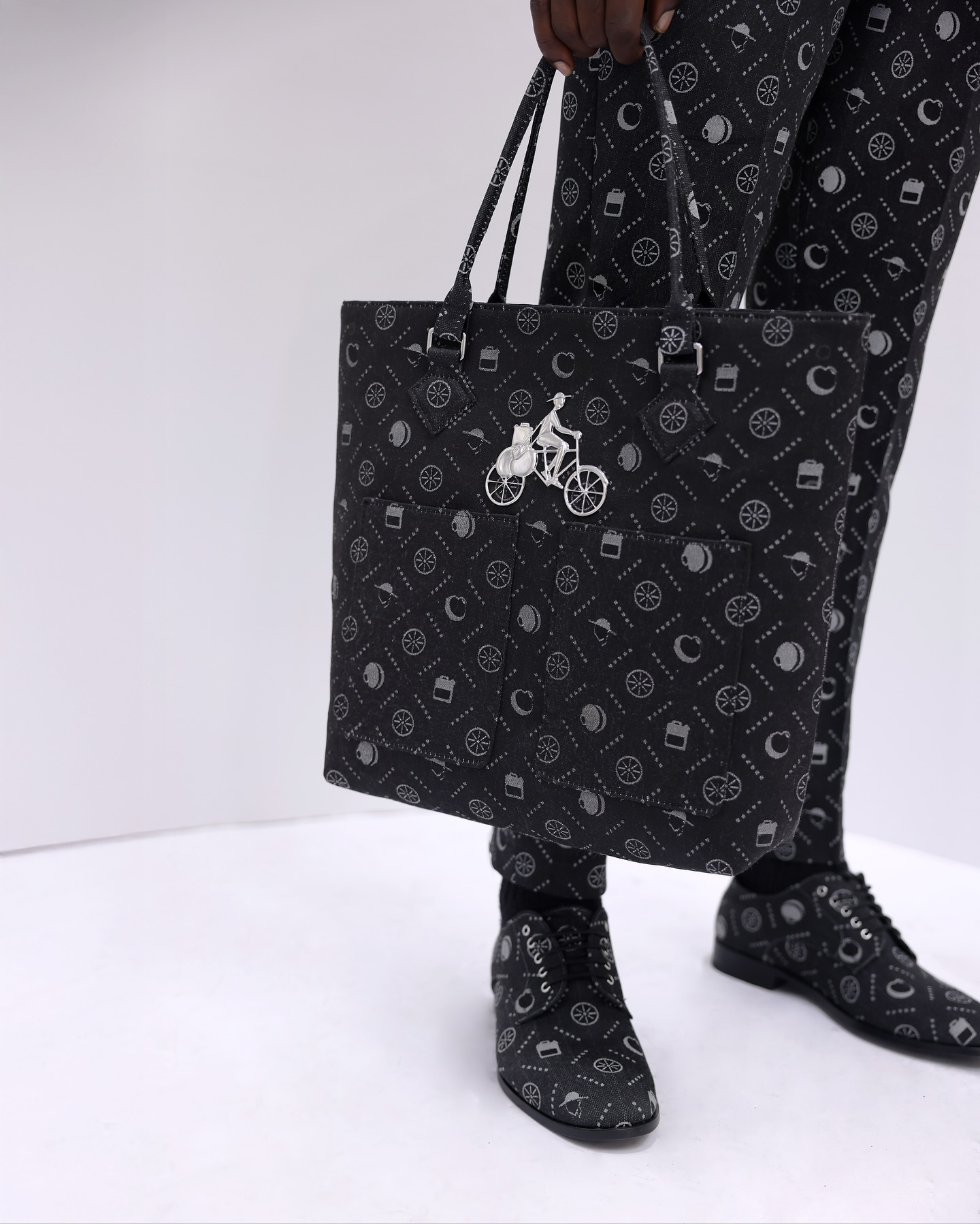 Shop Black Denim Wrap Suit - UC3-LK 8 | Deji & Kola