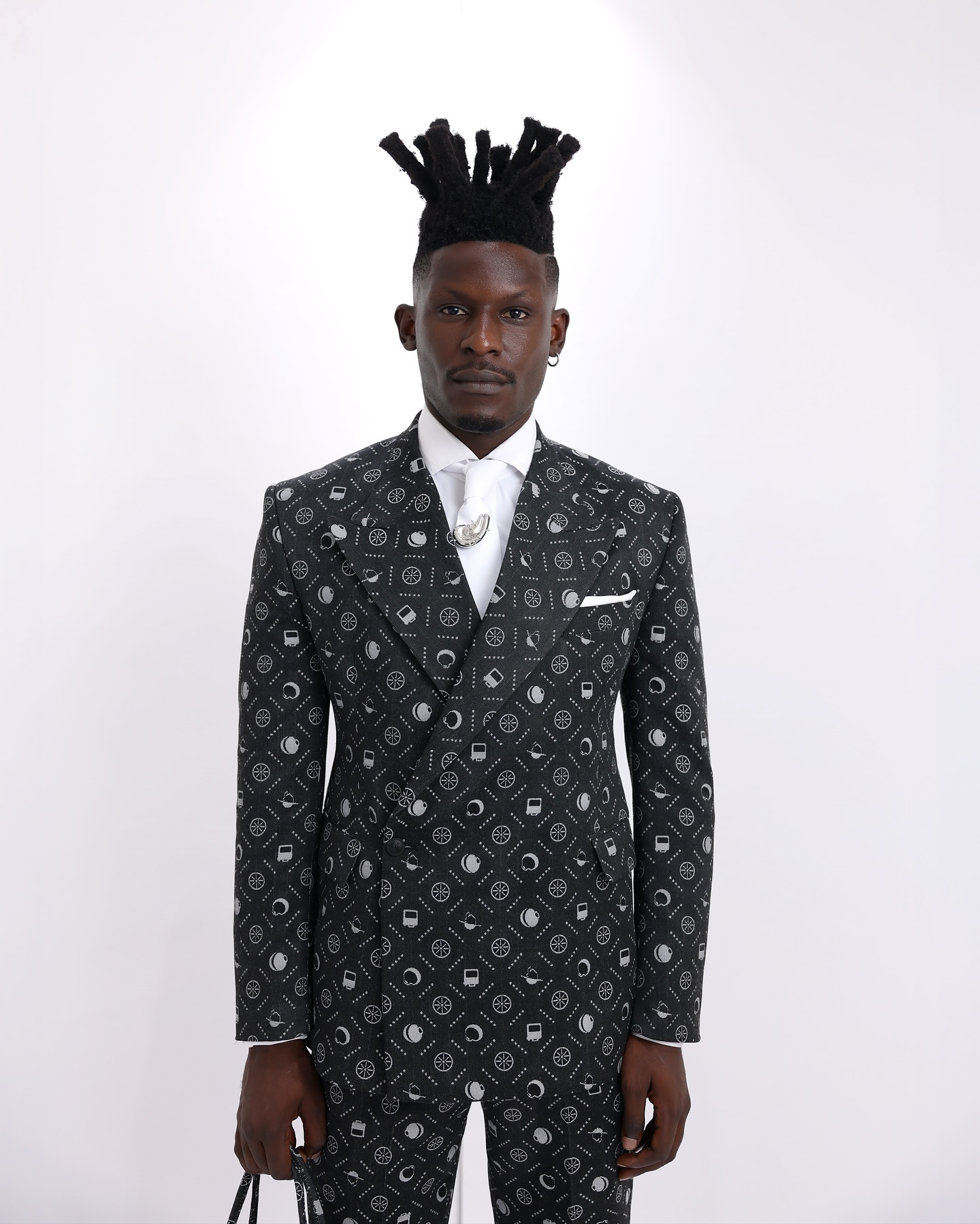 Shop Black Denim Wrap Suit - UC3-LK 8 | Deji & Kola