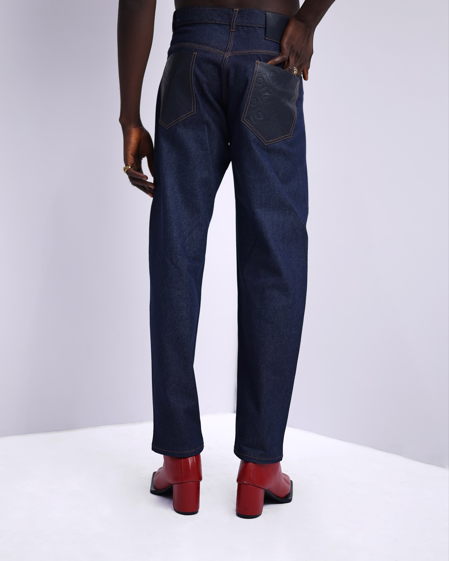 Shop Navy Blue Cigarette-Cut Pant – UC3 -LK 4 | Deji & Kola
