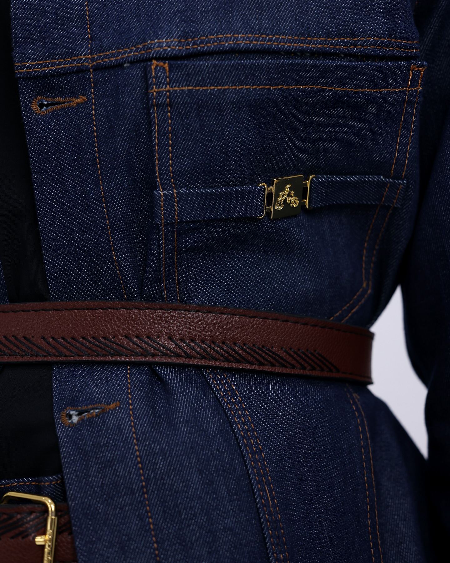 Shop Navy Blue Denim Jacket – The UC3 - LK 14 | Deji&Kola