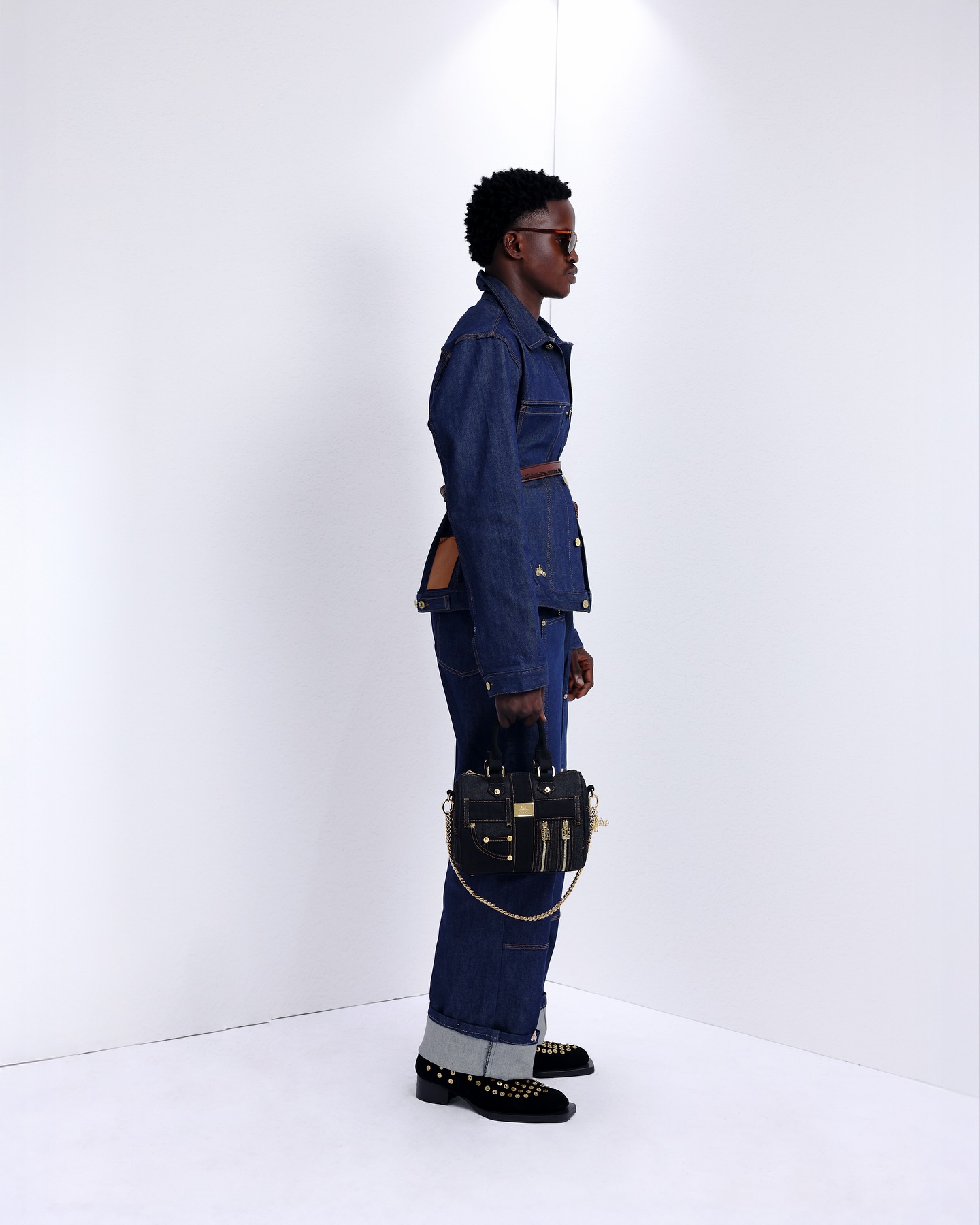 Shop Navy Blue Denim Jacket – The UC3 - LK 14 | Deji&Kola