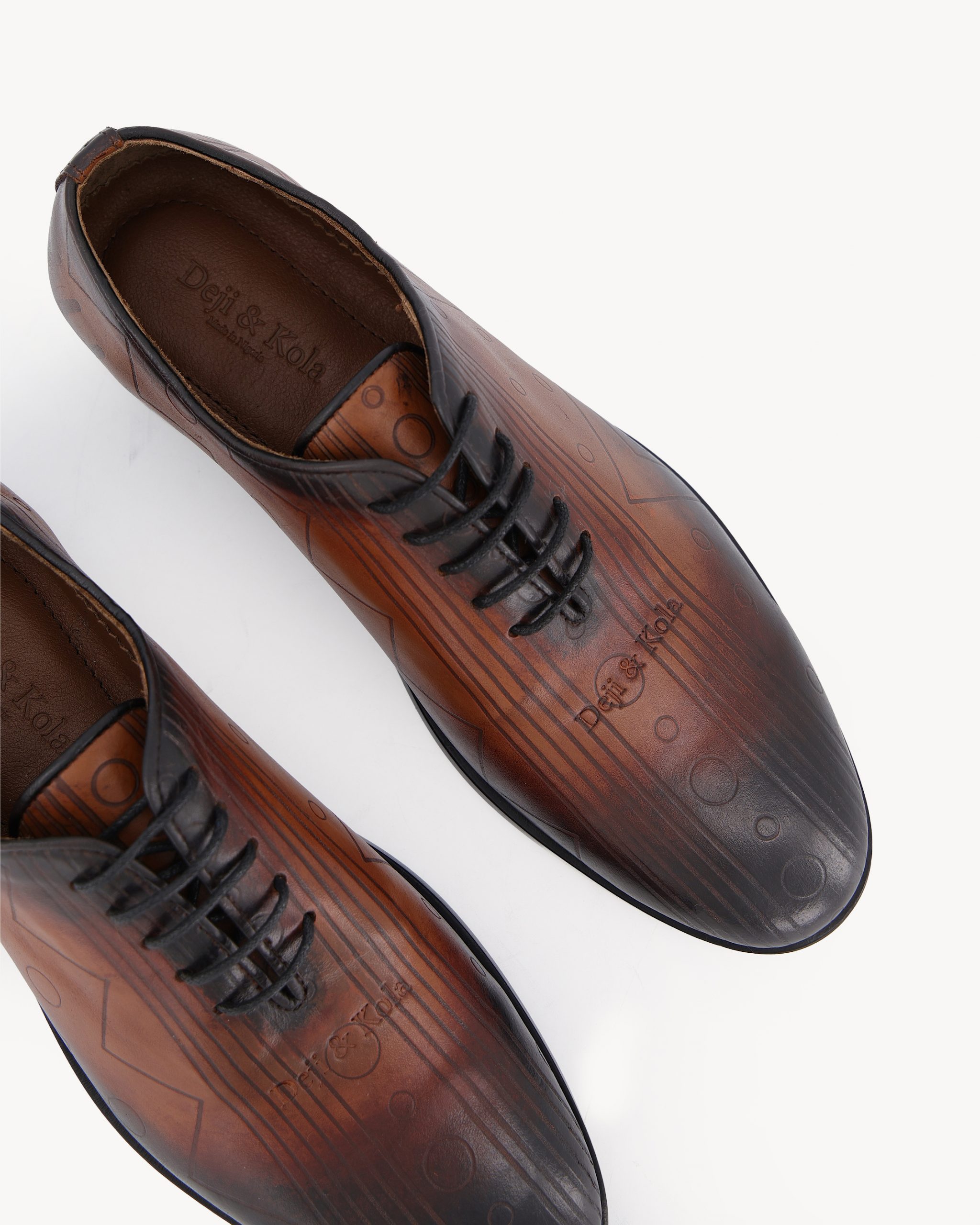 Shop Brown Patina Men’s Lace-Up Shoe | Deji & Kola