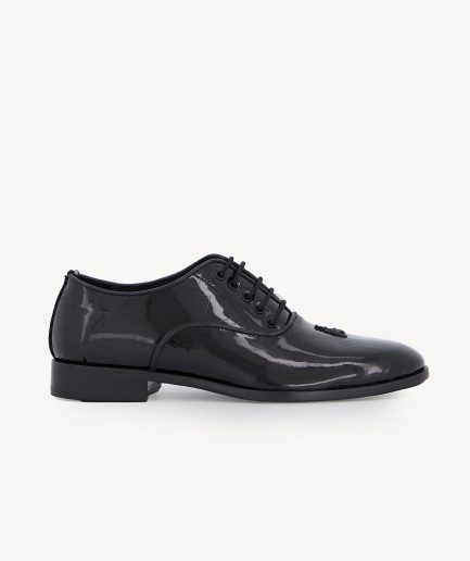 DKDB 08 - Black leather Derby shoe