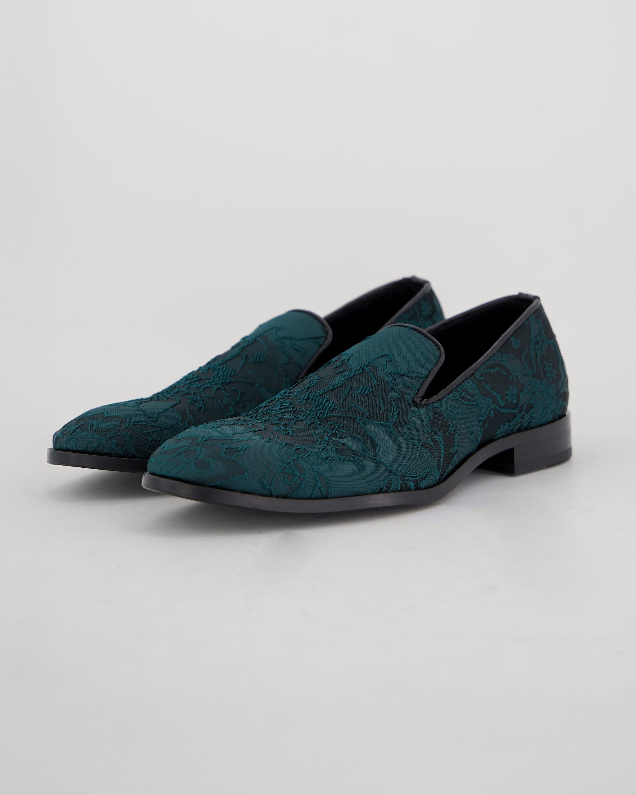 Buy Green jacquard Loafer for Men - DKLF 16 | Deji and Kola