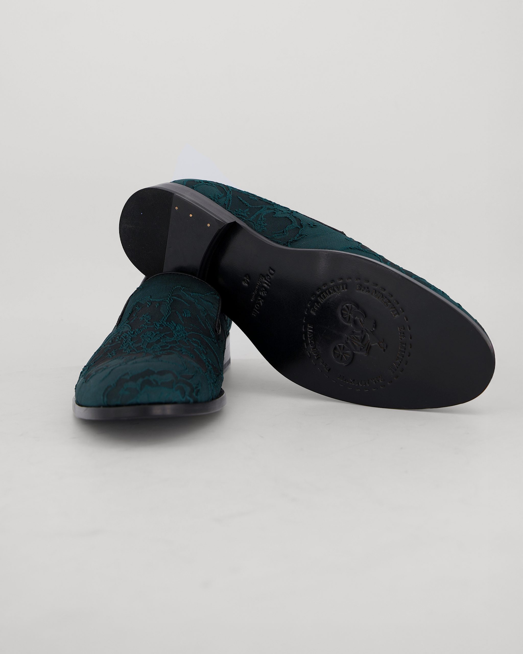 Buy Green jacquard Loafer for Men - DKLF 16 | Deji and Kola