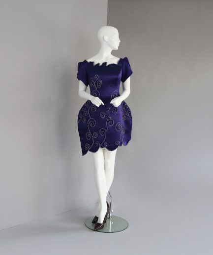 A Structured Purple Mini Dress