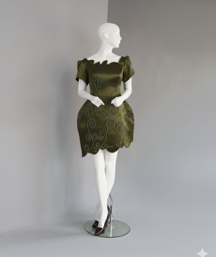 A Structured Purple Mini Dress