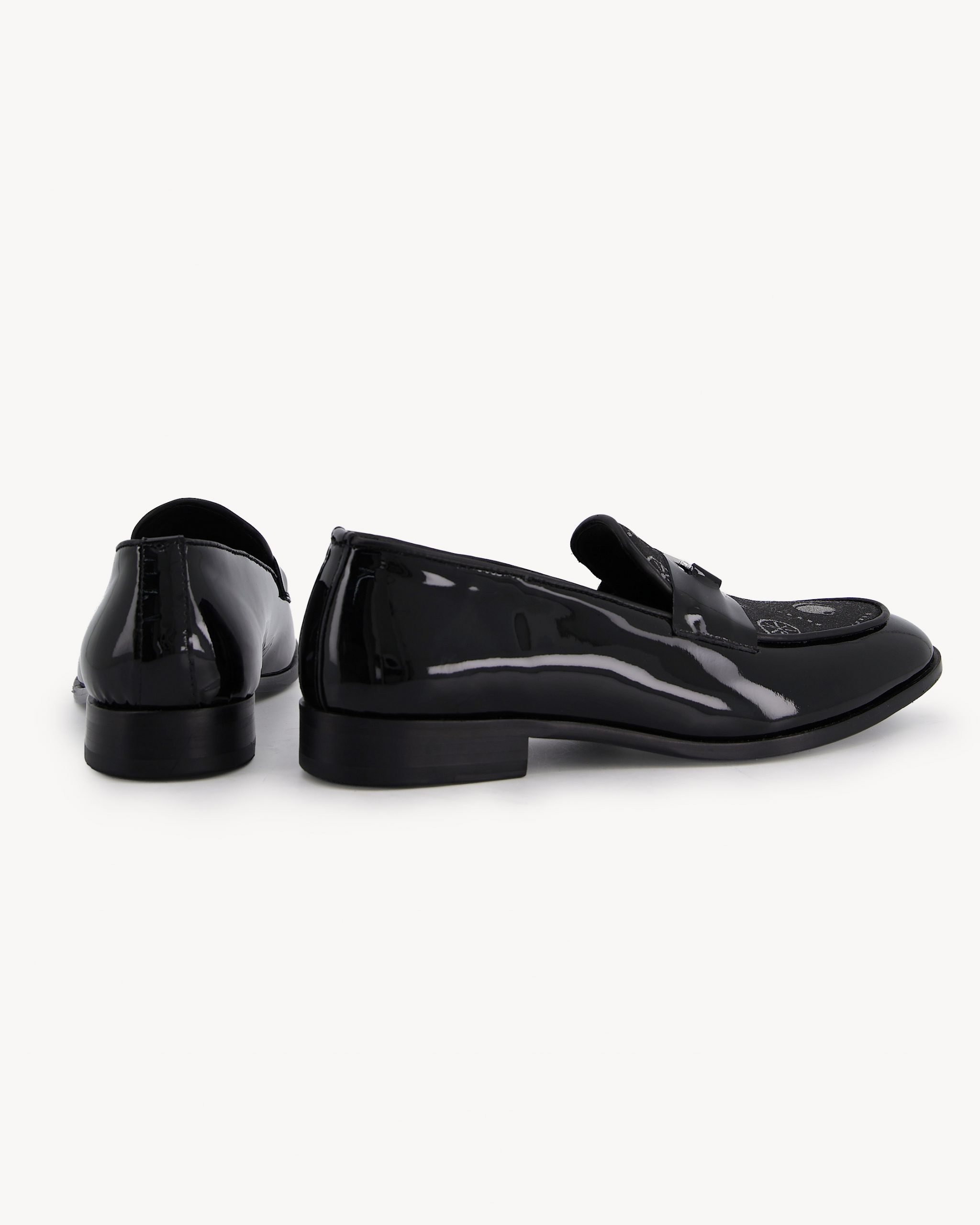 Shop Black Signature Loafer glossy with Monogram | Deji & Kola