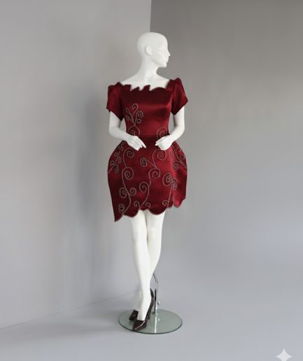 A Structured Purple Mini Dress