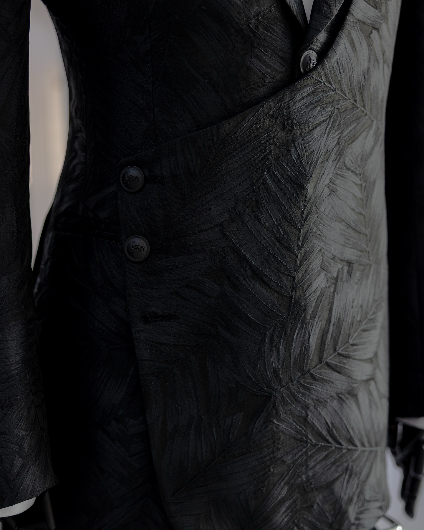 Shop Black Jacquard Wrap for Men - Cedar Suit | Deji & Kola