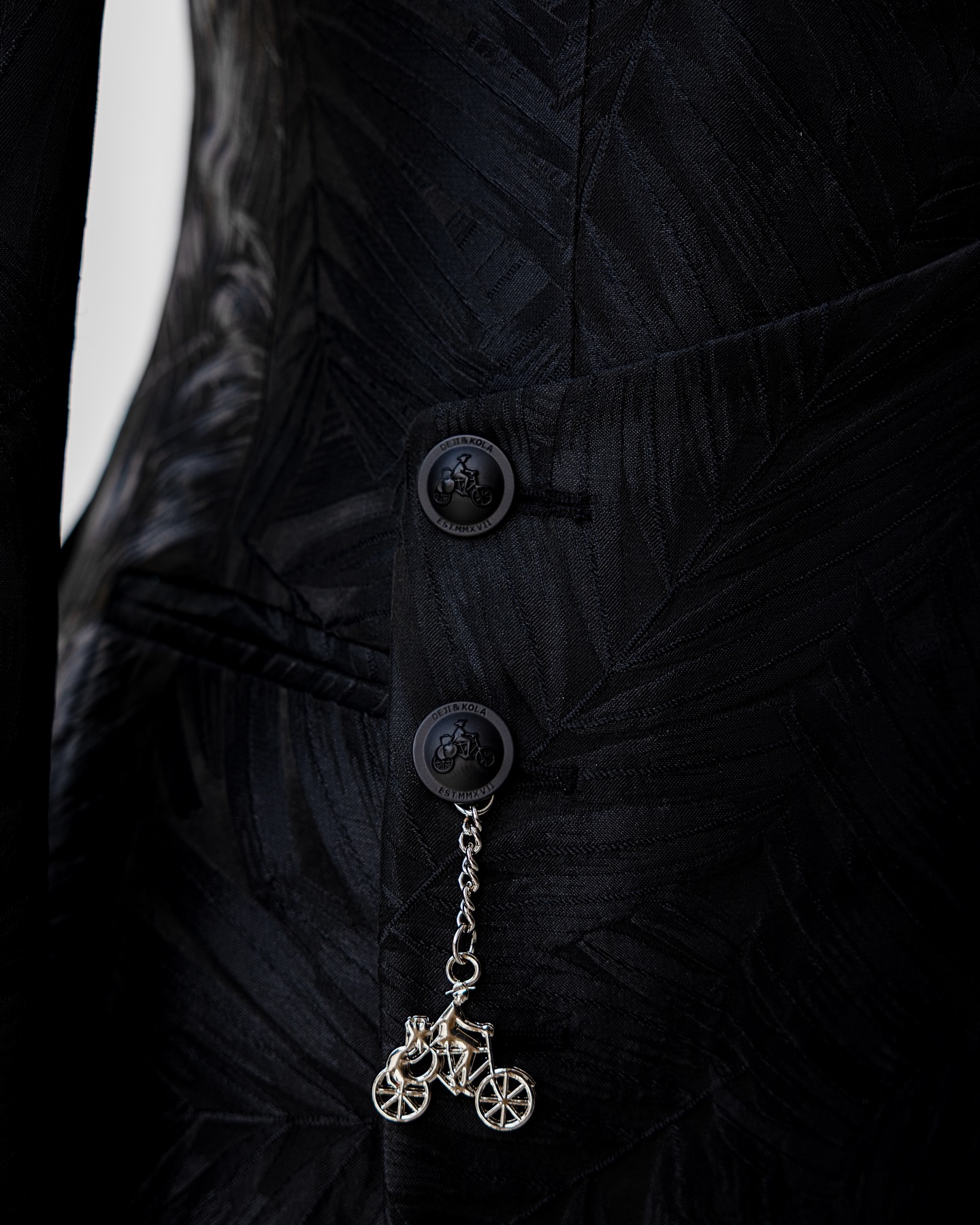 Shop Black Jacquard Wrap for Men - Cedar Suit | Deji & Kola