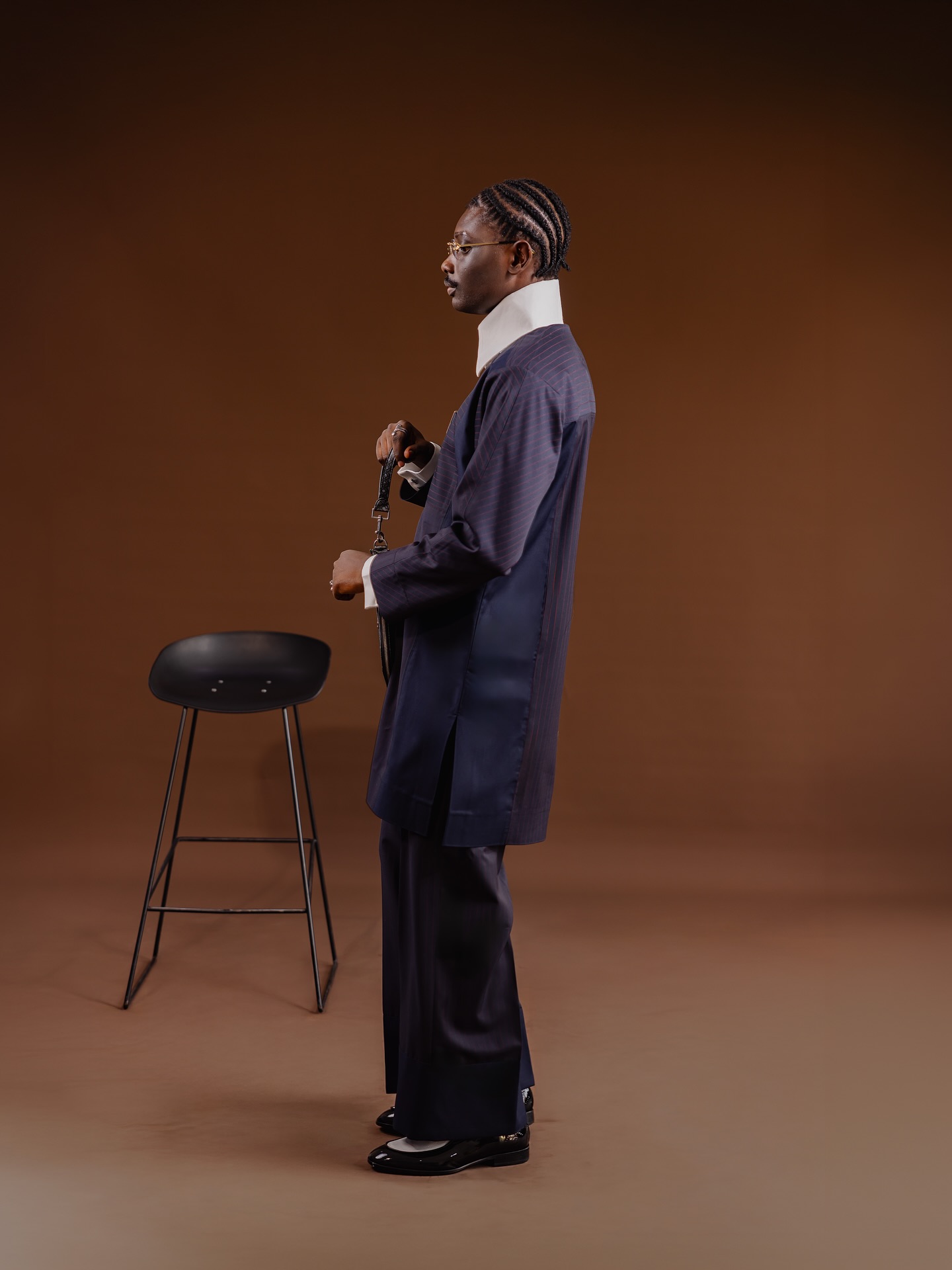 Buy BMITH TradX Navy blue Stripe Xkaftan | Deji & Kola