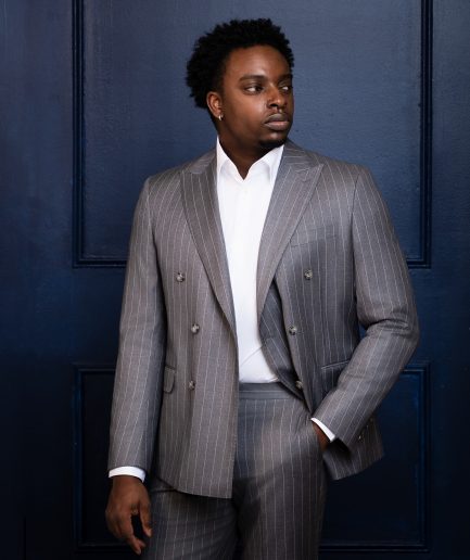 The Businessman – Grey Pencil Stripe Suit