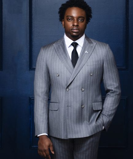 The Businessman – Grey Pencil Stripe Suit
